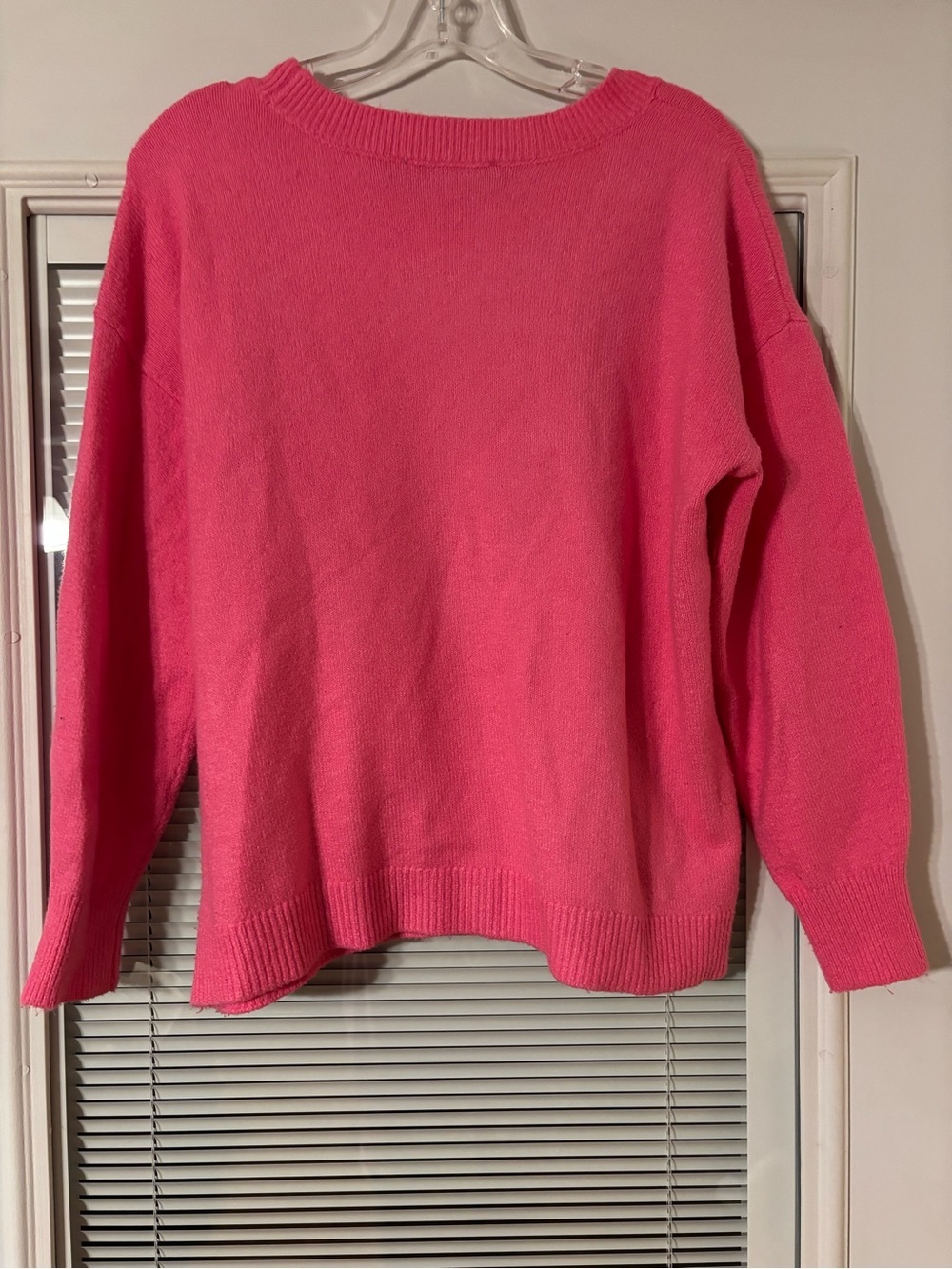 LOFT Hot Pink Crewneck Sweater Women - Picture 7 of 7